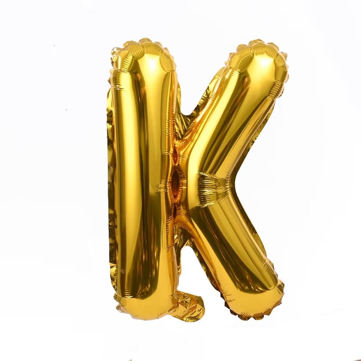 Foil Balloon Letter K Gold 40 cm - Balloon Letters Decoration Party Balloon for Air Filling, Wedding, Birthday, New Year's Eve, Gift, Baby, Advertising, Shop Window, Photo Box, Name, Word, Celebration
