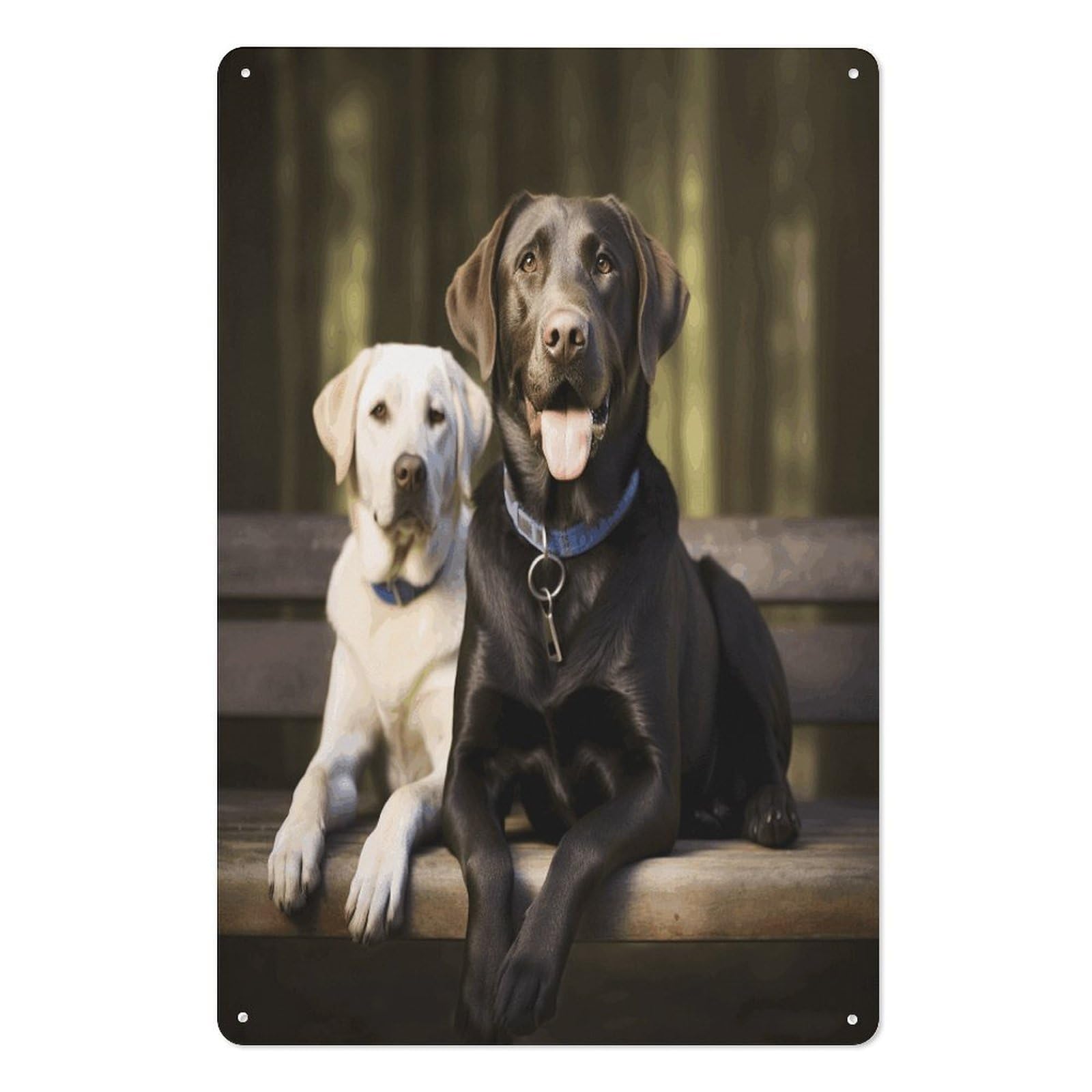 Labrador Tin Sign Novelty Vintage Wall Art for Home Farmhouse Decor Metal Signs Classical Tin Hanging Picture for Yard Hotel Living Room 11.8x7.8 Inches