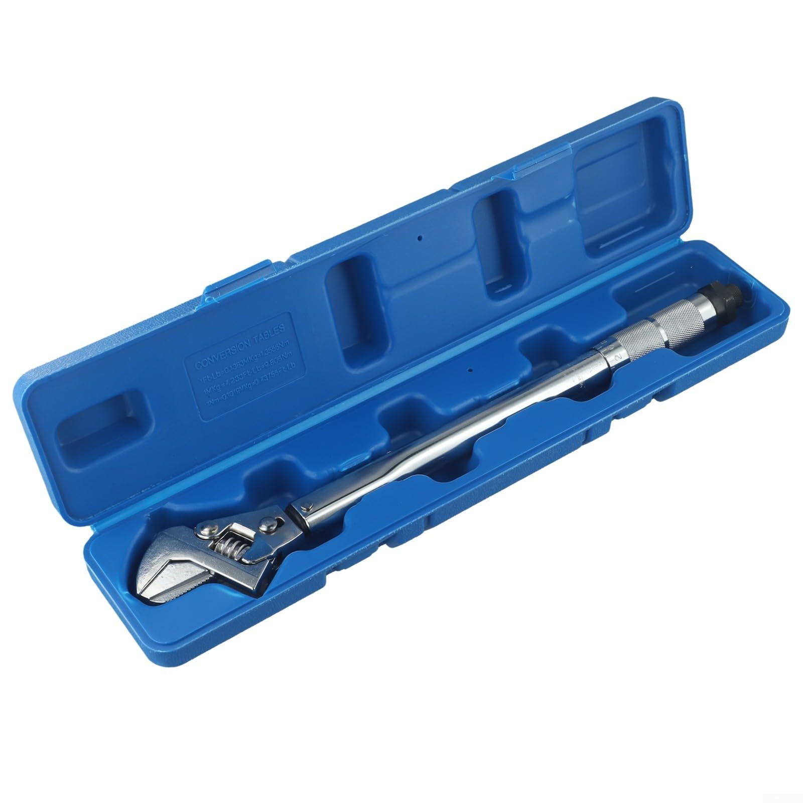 Chiave dinamometrica regolabile 19-110 Nm, 40,6 cm, per riparazione auto e bici, testa in acciaio al cromo vanadio, apertura 43 mm
