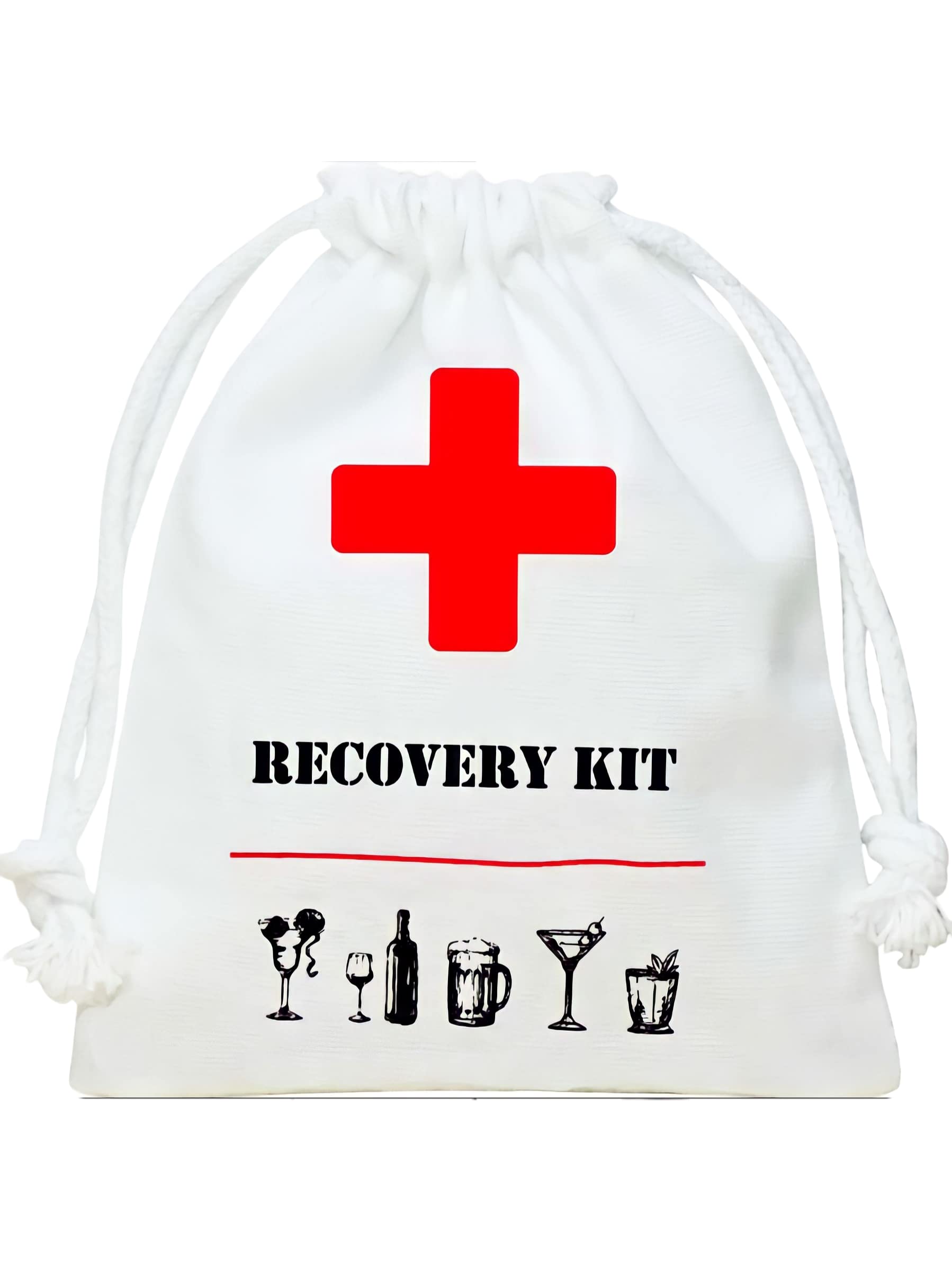 BLIVUS Hangover Kit & in Health Kit/Pouch for Wedding/Party/Bachelor/Bachelorette/Special Occasion/Special Needs (Pack of 27) (White)