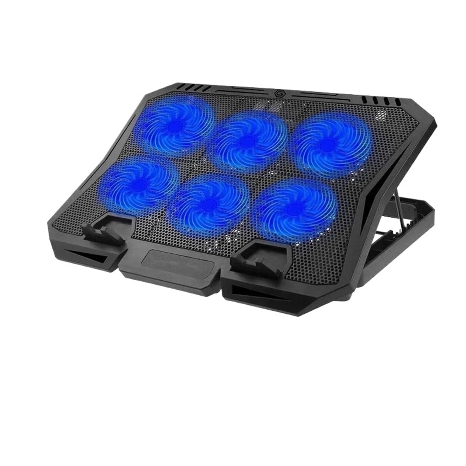 Laptop Cooler podstawka pod laptopa Chłodzenie laptopa do gier Sześć wentylatorów Regulowana prędkość wiatru Regulacja wysokości 2 USB Podkładka chłodząca do laptopa Notebook