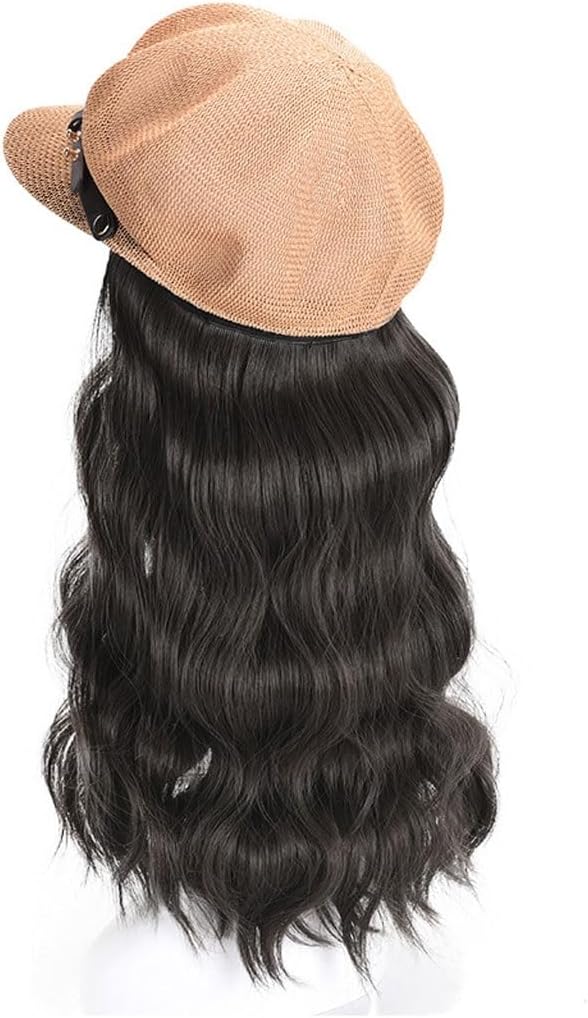EARSHOT Wig Cap Women's Wig Cap, Wig Cap Octagonal Cap, Wavy Wig Wig Cap, Natural Looking Synthetic Heat-Resistant Fiber Wig, Suitable for Daily Party Use Headband Wig Human Hair (Color : 03)