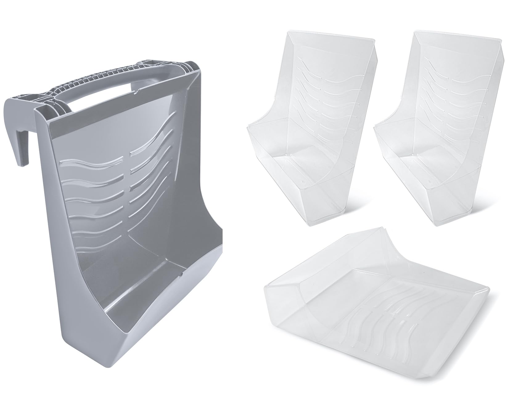 ROLLINGDOG Bac à Peinture Jumbo en Plastique de 27,6 cm with Lot de 3 revêtements de bac à Peinture jetables efficaces et compatibles pour Plateau Rollingdog #20120