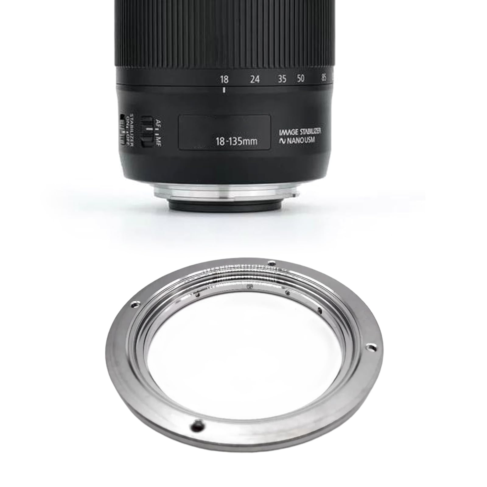 Metall Objektivhalterung mit 18–135 mm Brennweite für DSLR