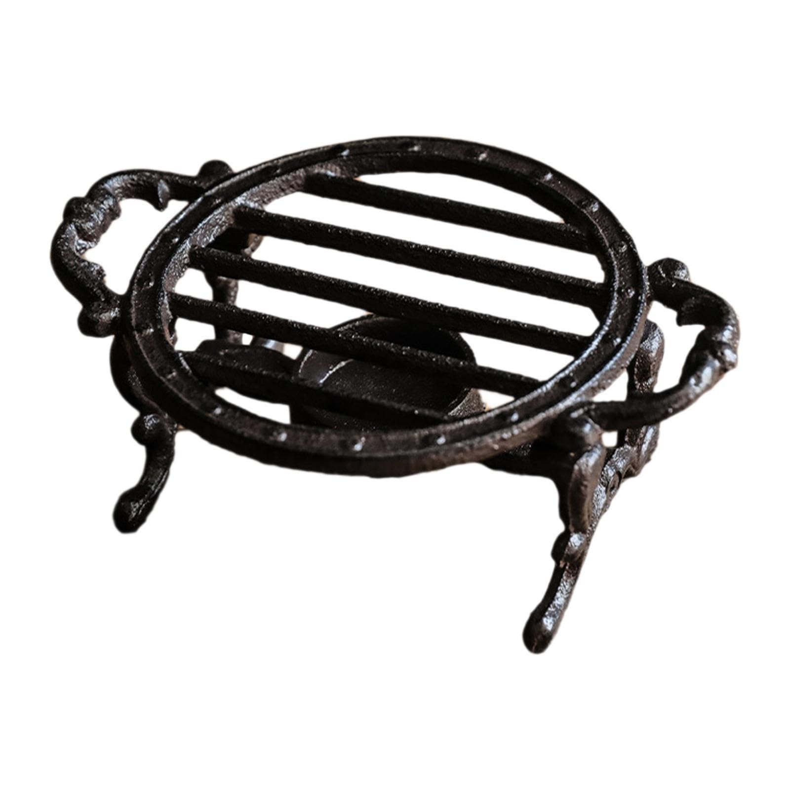 Chauffe-théière avec base chauffante en fer et bougeoir décoratif