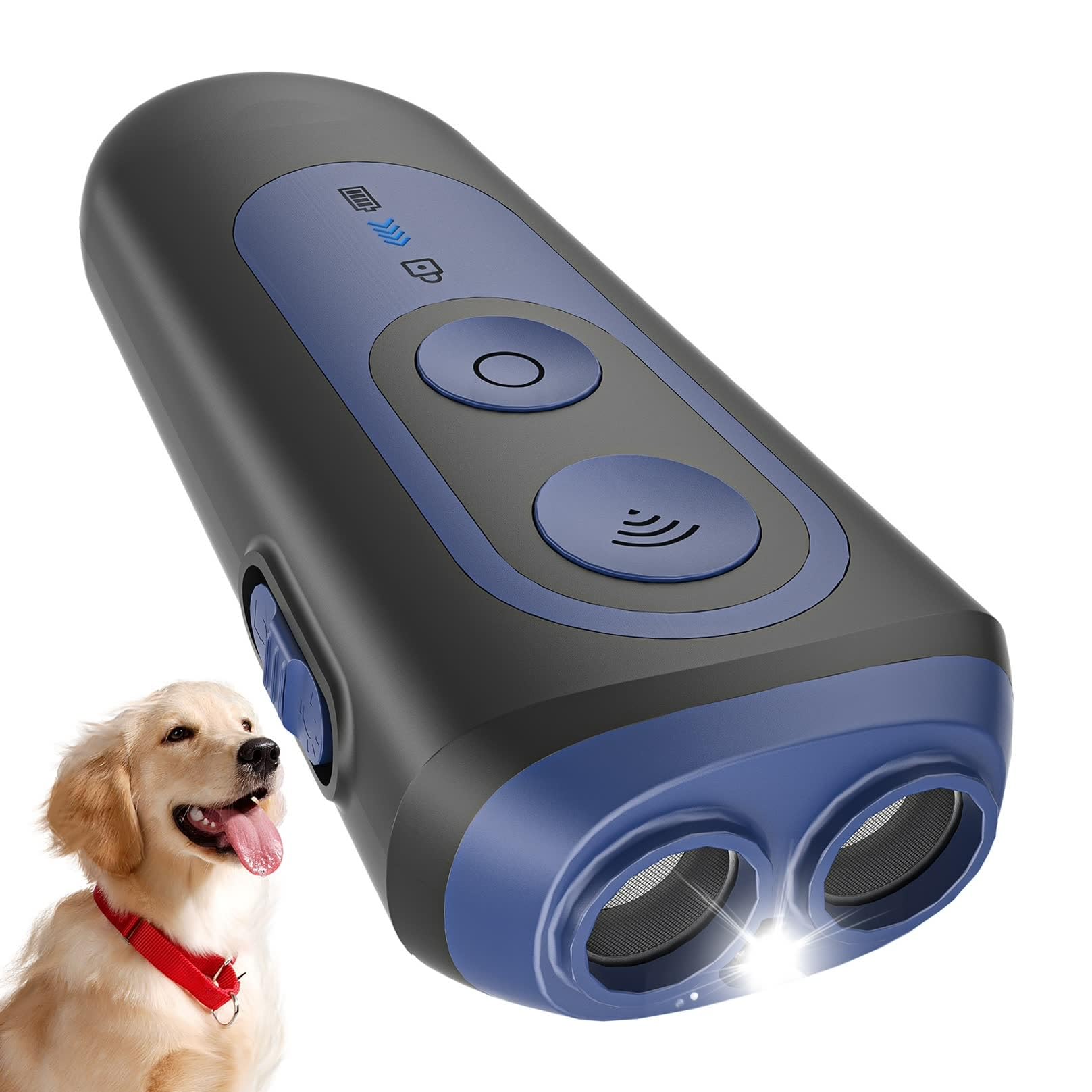 Holercoco Anti Barking Device for Dogs, Ultrasonic Dog Barking Deterrent Devices with 3 Modes, Dog Bark Control 50ft Range with 30 Days Battery Lift, Portable Stop Barking Device with Flashlight