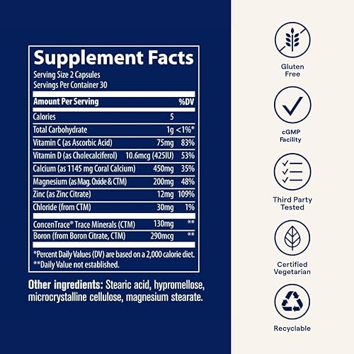 Miniatura 6 de Oligominerales investigación Calcio de Coral Vegetariana Caps Vegetariana 60caps