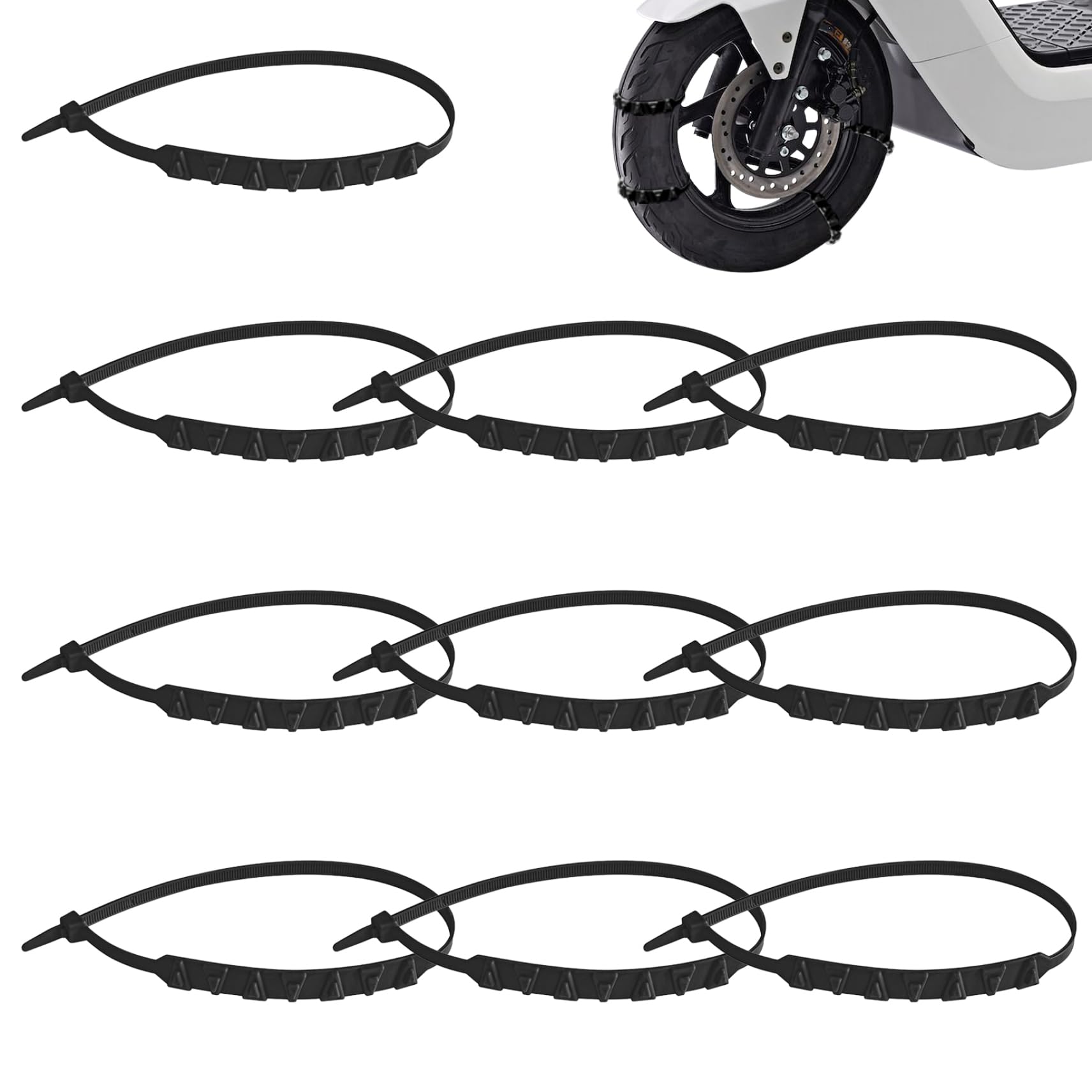 Anti-slip bandkettingen, 10 stuks motorbanden sneeuwkettingen, 50 cm