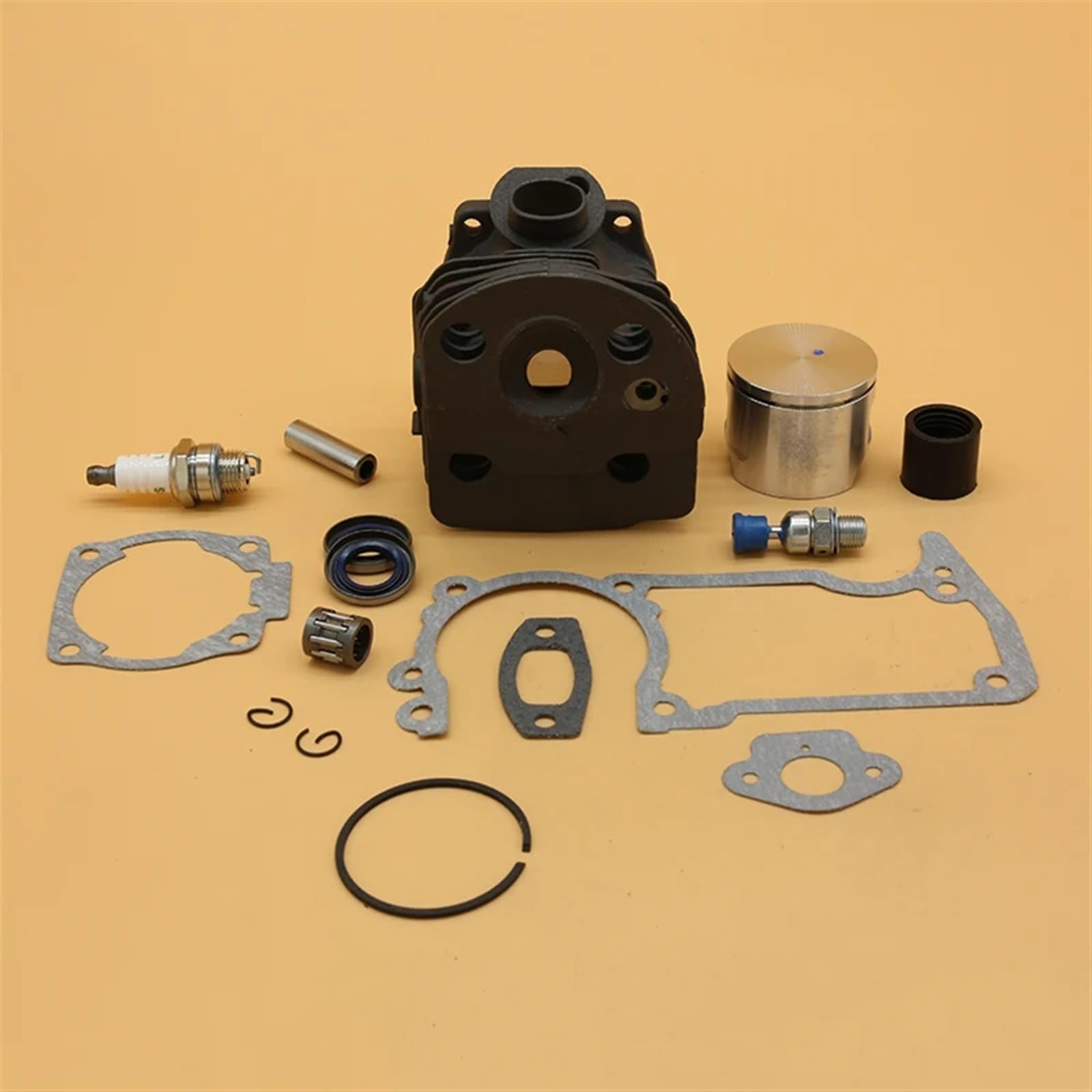 Zestaw zaworów dekompresyjnych kolektora tłokowego 46MM do Husqvarny, 51 55, Ranchera, części zamienne pił łańcuchowych ogrodowych Tłok cylindra do maszyn ogrodowych