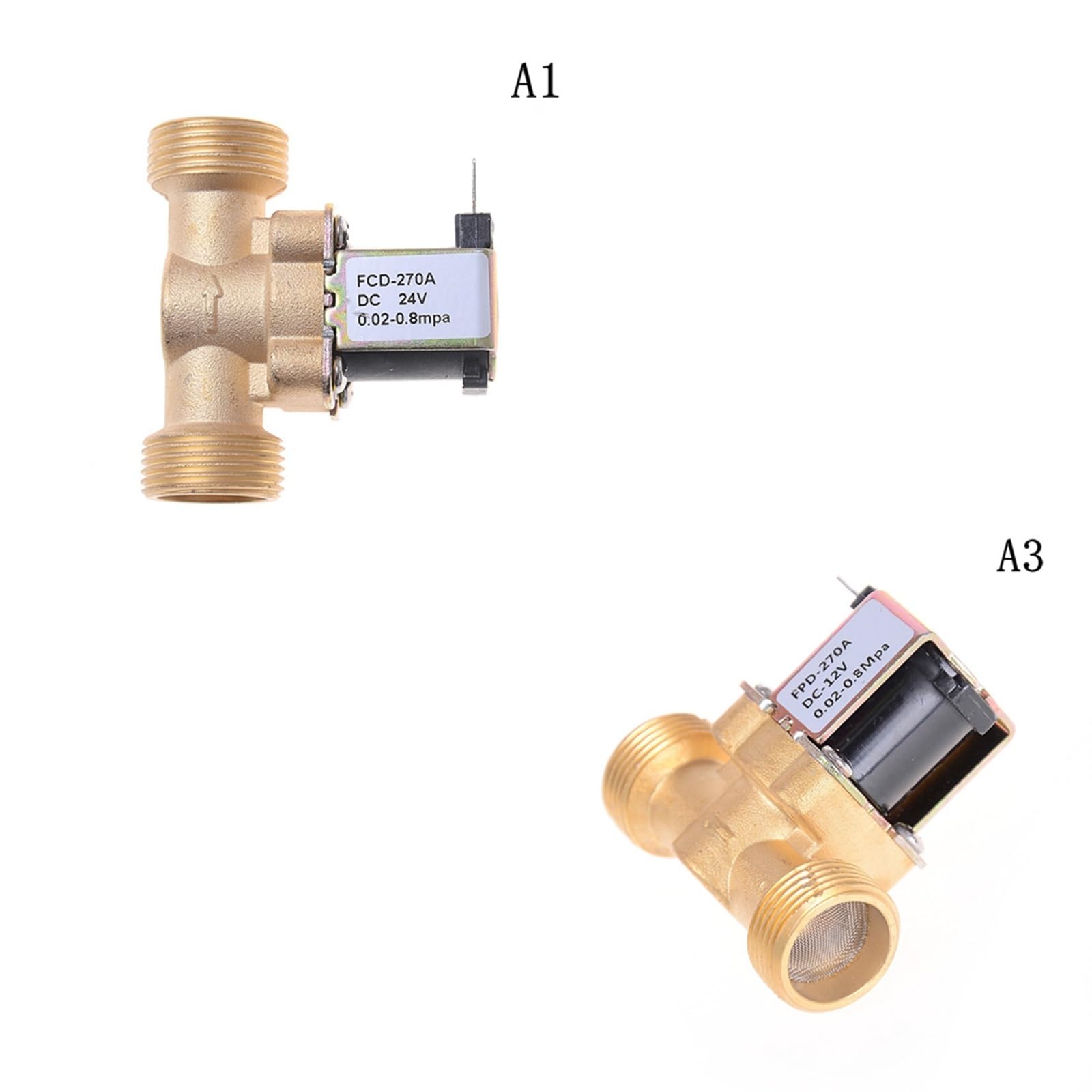 WFNKJTGO 12V DC 3/4 NPSM Schlankes elektrisches Magnetventil aus Messing for Gas, Wasser, Luft, normalerweise geschlossen, 2-Wege-Membranventile mit 2 Positionen(DC 12V WFNKJTGO 12V DC 3/4 NPSM Schlankes elektrisches Magnetventil aus Messing for Gas, Wasser, Luft, normalerweise geschlossen, 2-Wege-Membranventile mit 2 Positionen(DC 12V