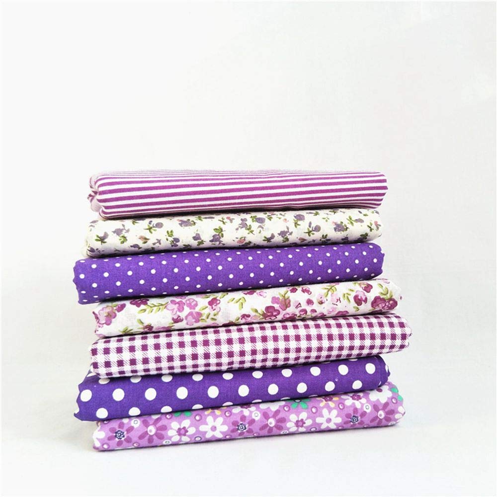 7pcs 50x50cm Tissu En Coton Imprimé Tissu Matelassé De Couture Pour