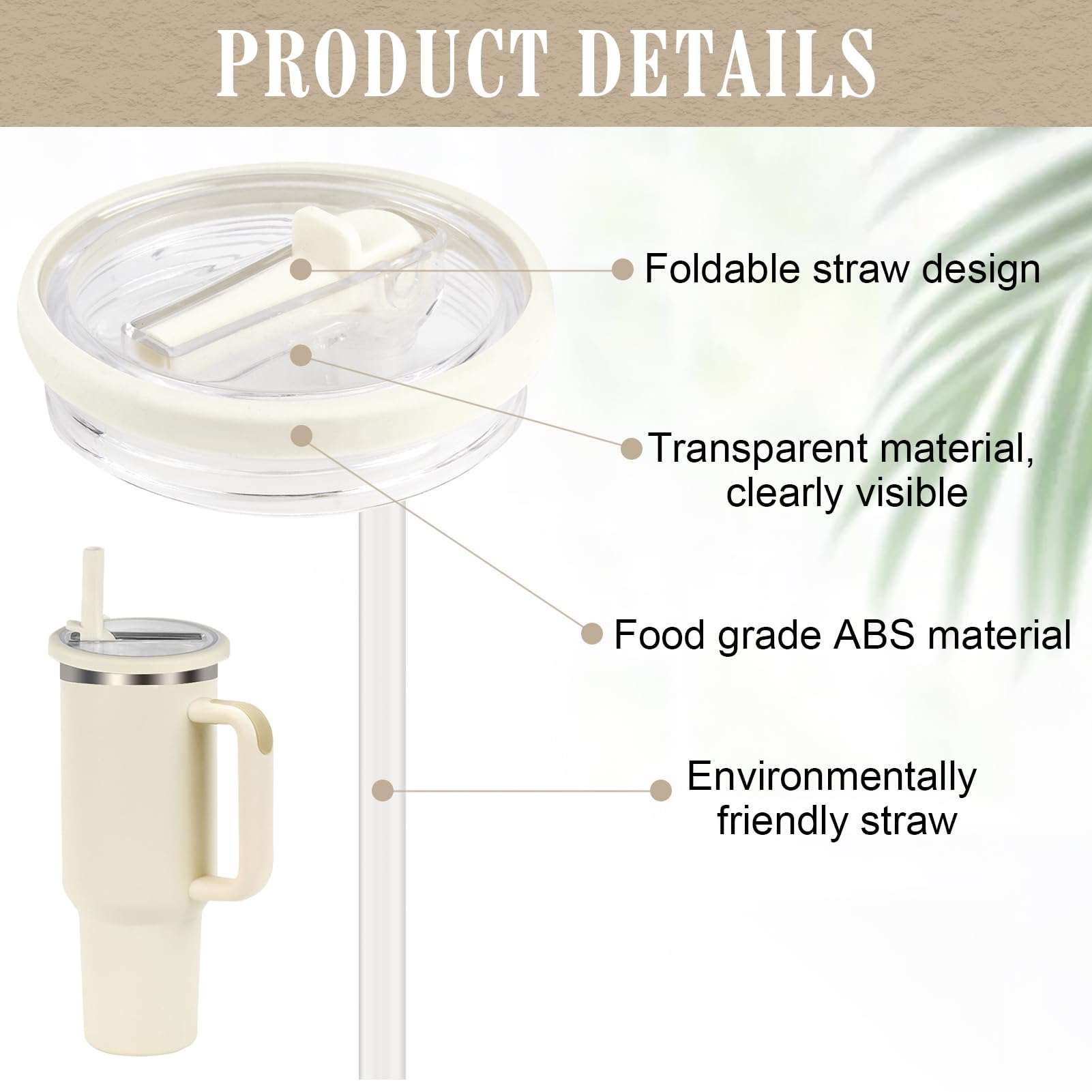 Ersatzdeckel Für Stanley Becher 40oz – 2er Set Auslaufsicher & Staubdicht Mit Strohhalmen