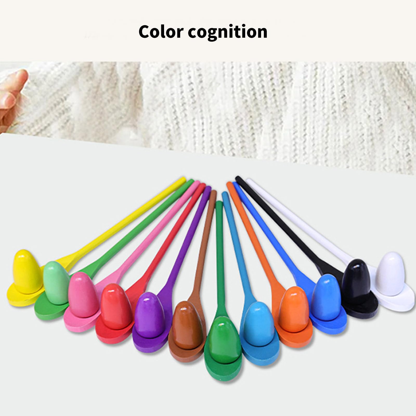 Holzeier Löffel Rennspiel Set, 12-teilig, für, Outdoor Gruppenaktivität, Gleichgewicht und Koordination, Entwicklungsaktivität, Holzeier, Löffel Rennspiel Set für