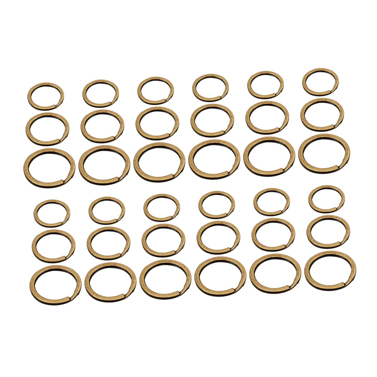 Schlüsselanhänger Ringe aus Kupfer, Retro Schlicht