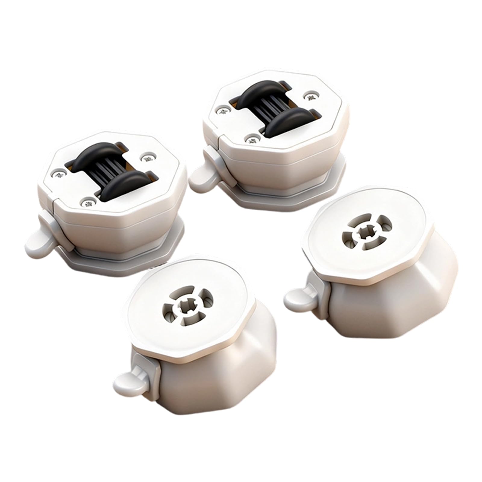Tertioi D 4 Pcs Adhesive Caster Wheels With Brake 360 Rotary Appliance Adhesive Slider Rill Universal Appliance Roller