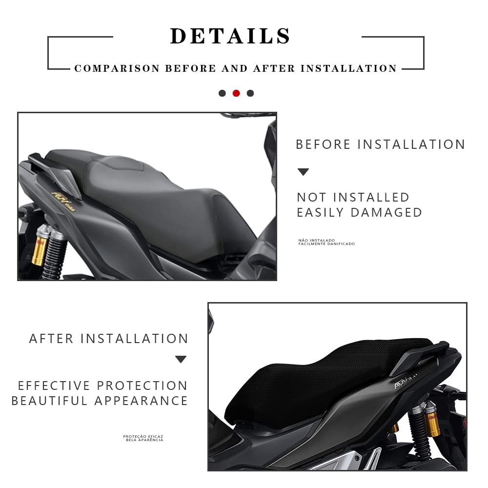 Coprisedile Sella compatibile con ADV350 ADV 350 2021-2026 | XADV350 Accessori Moto 3D Mesh Elasticity Cuscino Protettivo