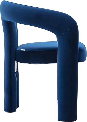 Miniatura 4 de SZLIZCCC Juego de 2 sillas de comedor modernas, sillones de tela, sillas tapizadas para sala de estar, cocina, comedor (terciopelo azul marino)
