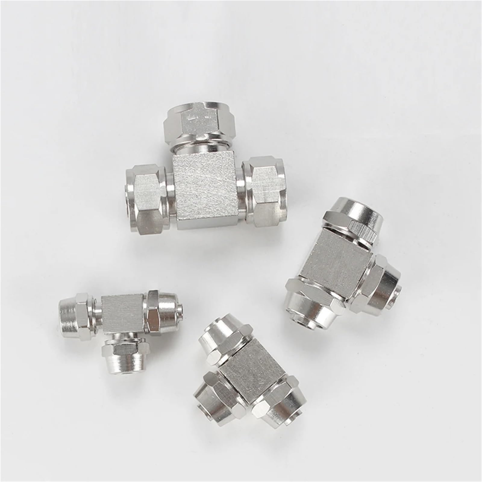 Quick Twisting Joint PE Pneumatic Fitting 4-16mm T Type Nickel Plated Brass Fit Hose Connector Pneumatic Fitting(16mm)