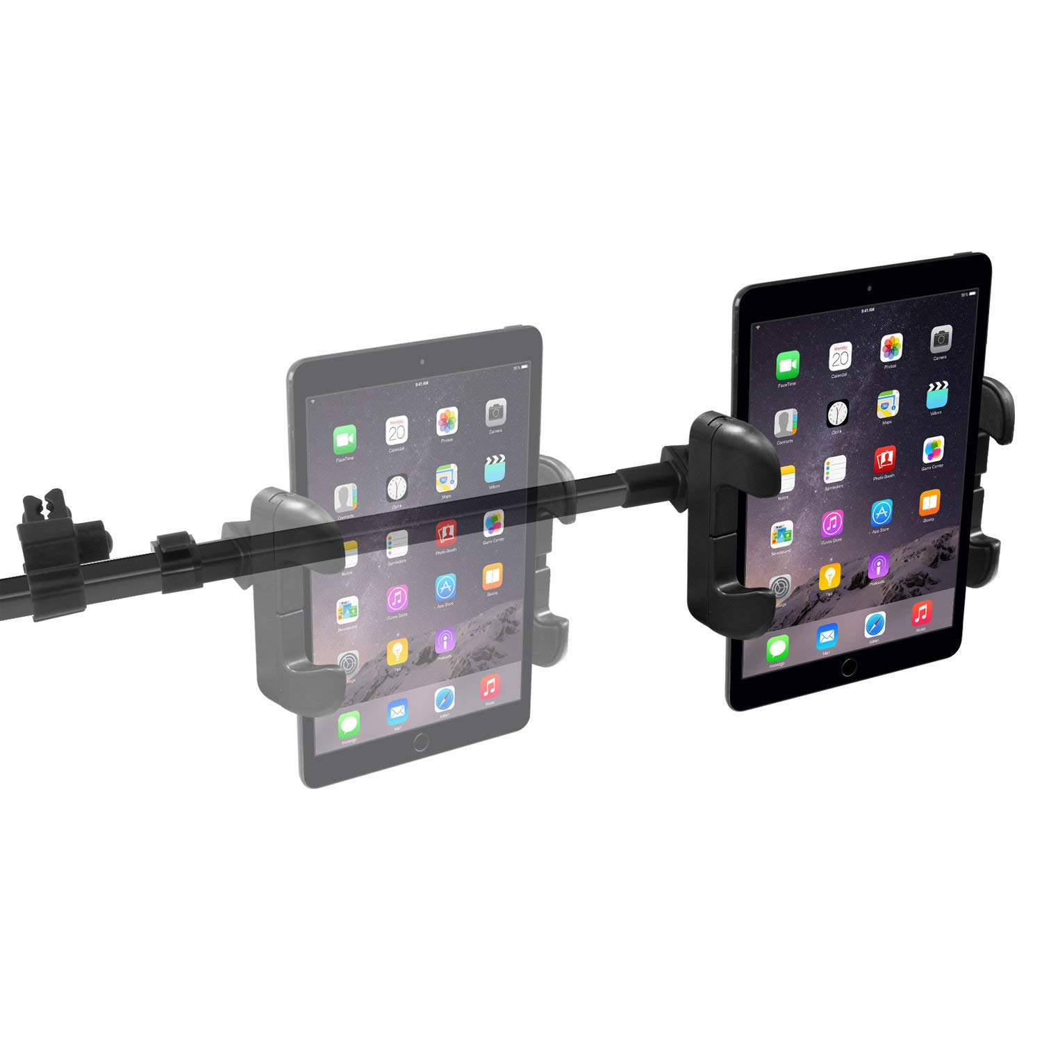 Macally HRMOUNTPRO-B, Dual Mode Car Seat Headrest Mount, Black, For All IPad & Tablet PCs Up To 12.9" Diagonal