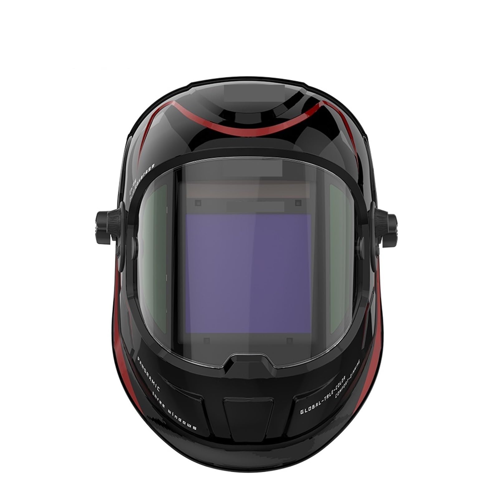 Careta Soldar, Mascara Soldar Automatica Máscara de Soldador 100 x 95 mm, Gran Vista, Casco Soldadura con oscurecimiento automático, Color Verdadero, DIN4 1/1/1/2(Black)