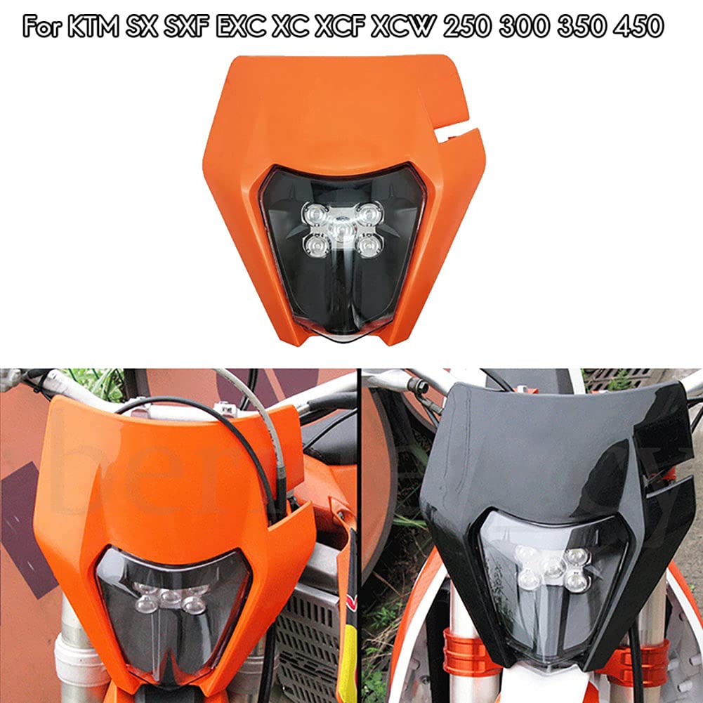 Pevolgen Dirt Bike Motorcycle 6000K LED Headlight Head Light Lamp for KTM SX SXF EXC XC XCF XCW 250 300 350 450 Enduro Supermoto