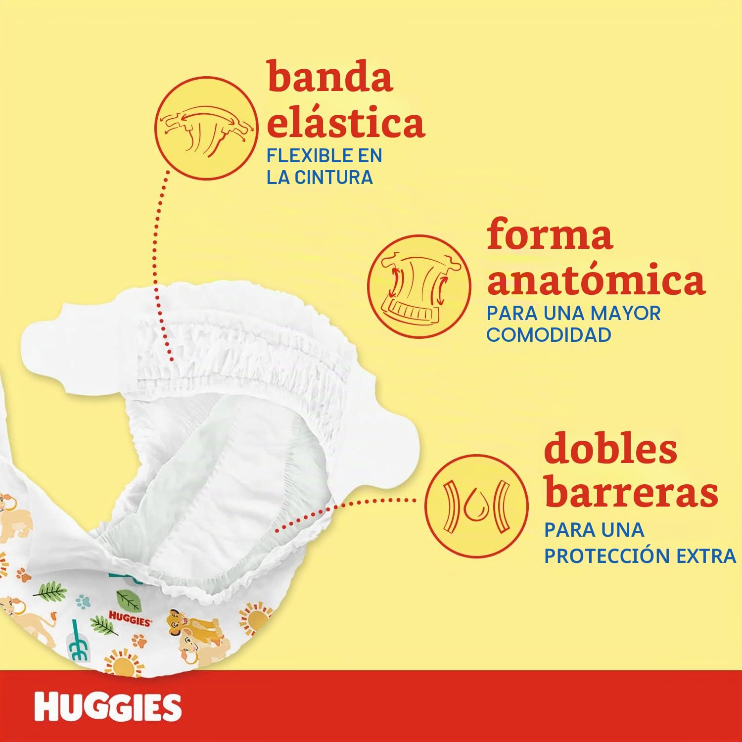 Huggies Unistar Pañales, Talla 4 (7-14 kg), Paquete de 128 pañales (Básico)
