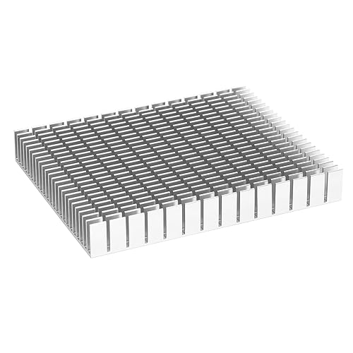 Miniatura 1 de Disipador de calor de aluminio 5.906 x 4.724 x 0.787 in Módulo disipador de calor Placa radiador de aleta para refrigeración PC PCB Junta (blanco)