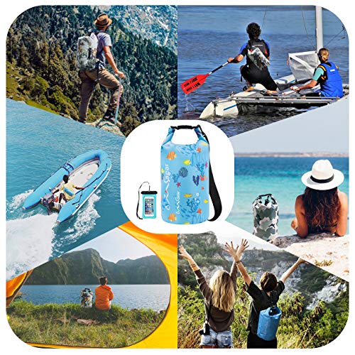 Image of OMGear Waterproof Dry Bag Backpack Phone Pouch 40L /30L /20L /10L /5L Floating Dry Sack for Kayaking Boating Outdoors Activities