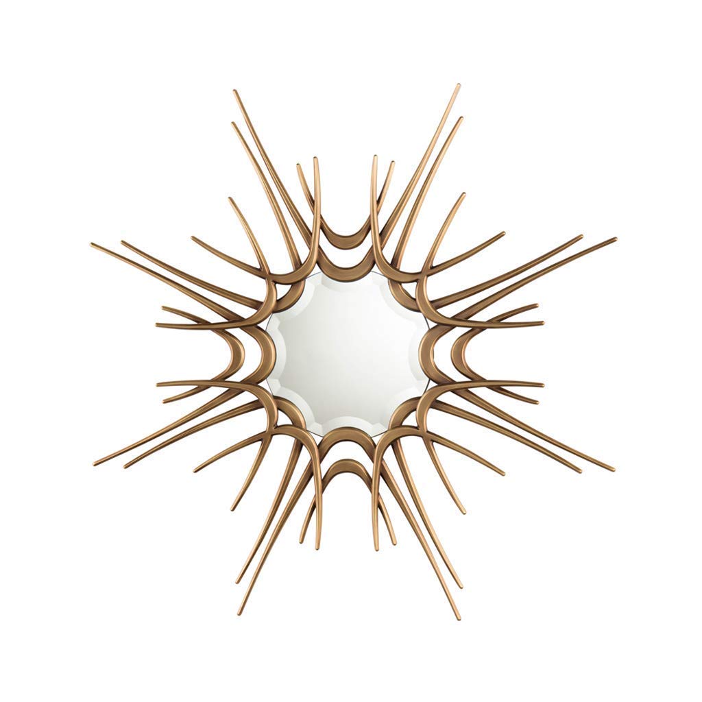 Specchio di legno decorativo a forma di specchio Sun Wall Art American Art portico sotto 80cm
