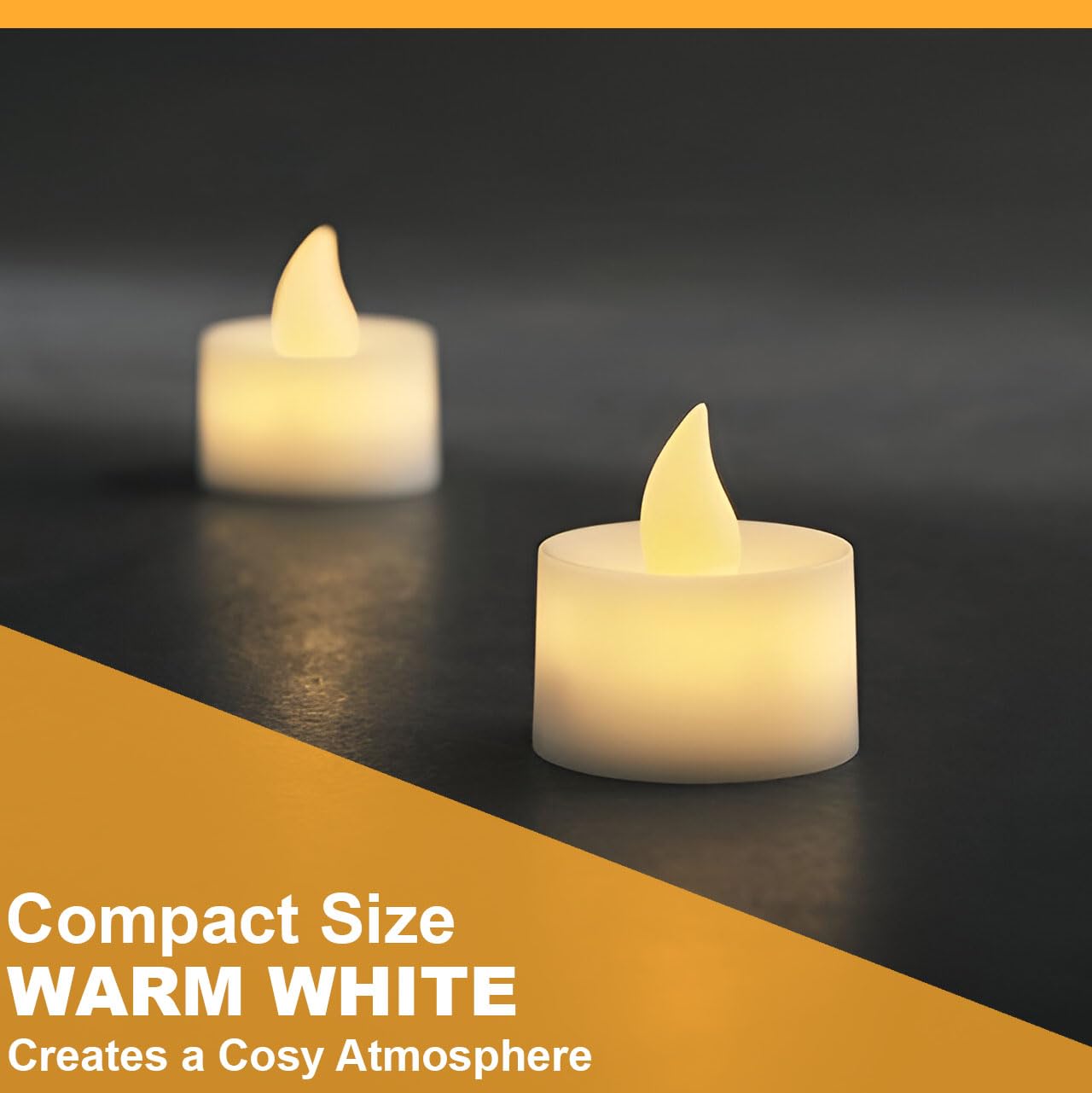 Beichi Lot De 24 Sans Flamme Bougies Chauffeplat à LED, Fonctionne