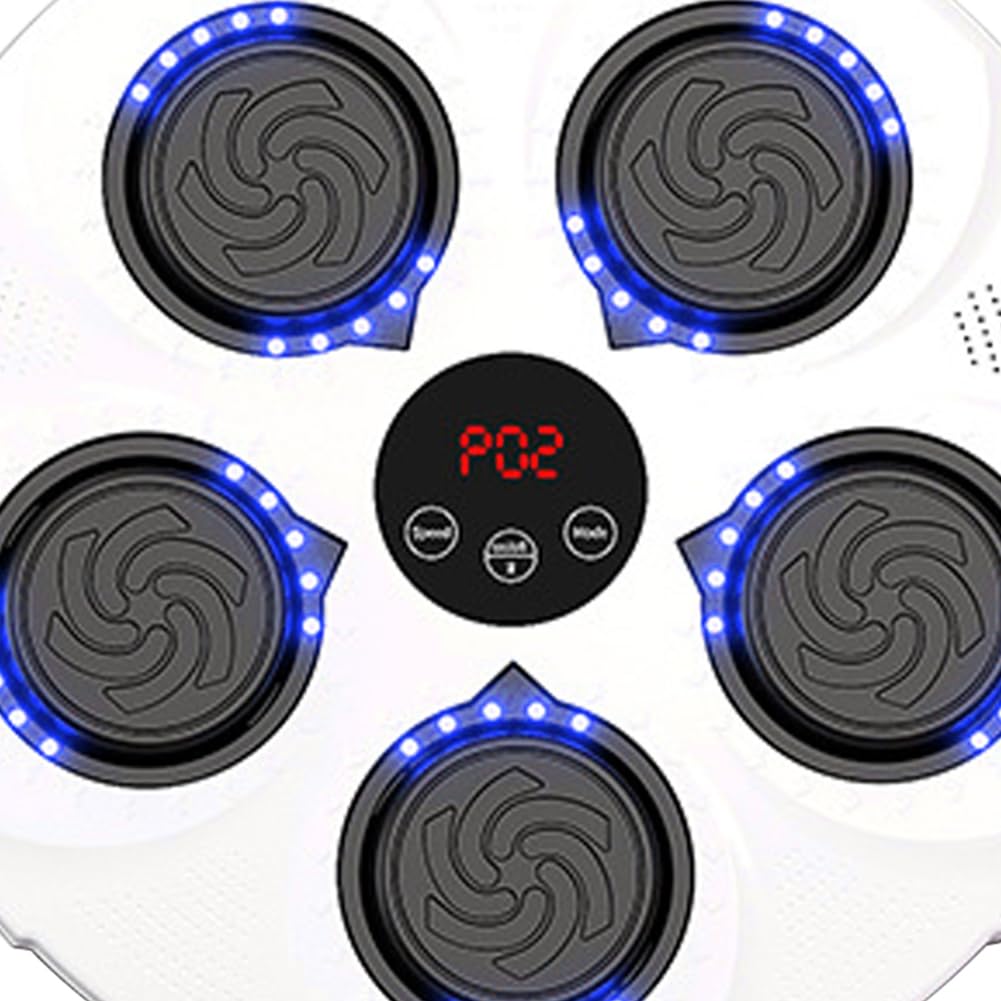 Máquina De Boxeo Musical, Máquina De Boxeo Musical Inteligente, Equipo De Entrenamiento De Objetivo De Pared Electrónico con Música, Entrenador De Boxeo Electrónico con Música Led Bluetooth (c
