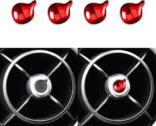 Red Car Dash Front Rear Air Vent Outlet Cover Decals Car Accessories Decor Interior Trim Stickers Compatible with Alfa Romeo Giulia 2017-2025 Carbon Fiber