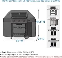 Vista 5 de Unicook Juego de funda para parrilla de 58 pulgadas y brochetas para barbacoa