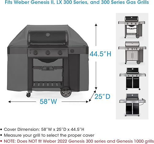 Miniatura 5 de Unicook Juego de funda para parrilla de 58 pulgadas y brochetas para barbacoa