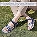 Women Summer Travel Comfortable Hiking Sandals, Arch Support Flat Feet Camping Beach Memory Foam Rubber Outsole Sandals, Flexible Hiking Leisure Fashion Wear Walking Slides Travel Blue Pink Size 8.5
