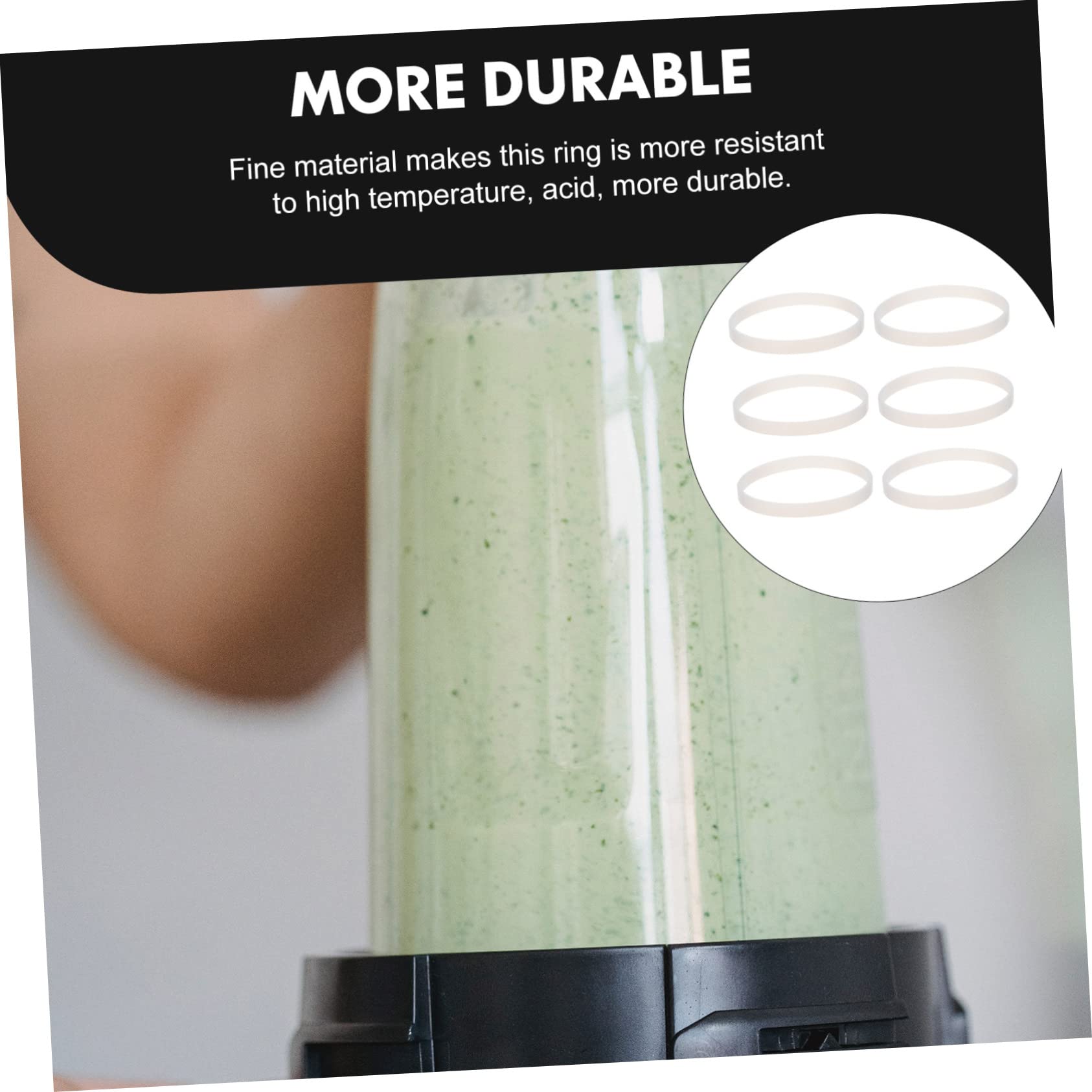 Holibanna 1set Silicone for Juicer Replacement Sealing Ring for Juicer Blades Rack Food Grade Silicone Gaskets Easy to Install and Clean 6pcs