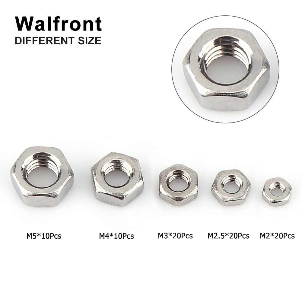 160PCS Stainless Steel Pan Head Screw Nut Assortment Kit M2 M2.5 M3 M4 M5 Size for Machine Parts Electronics DIY