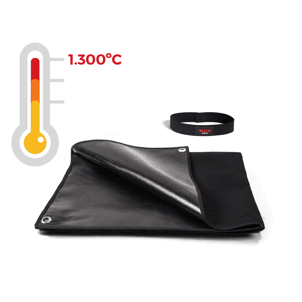 Schweißdecke Feuerfest – 30,5 X 30,5 Cm, Bis 1800°C Hitzebeständig, 3,5 Mm Dick – Aus Glasfaser