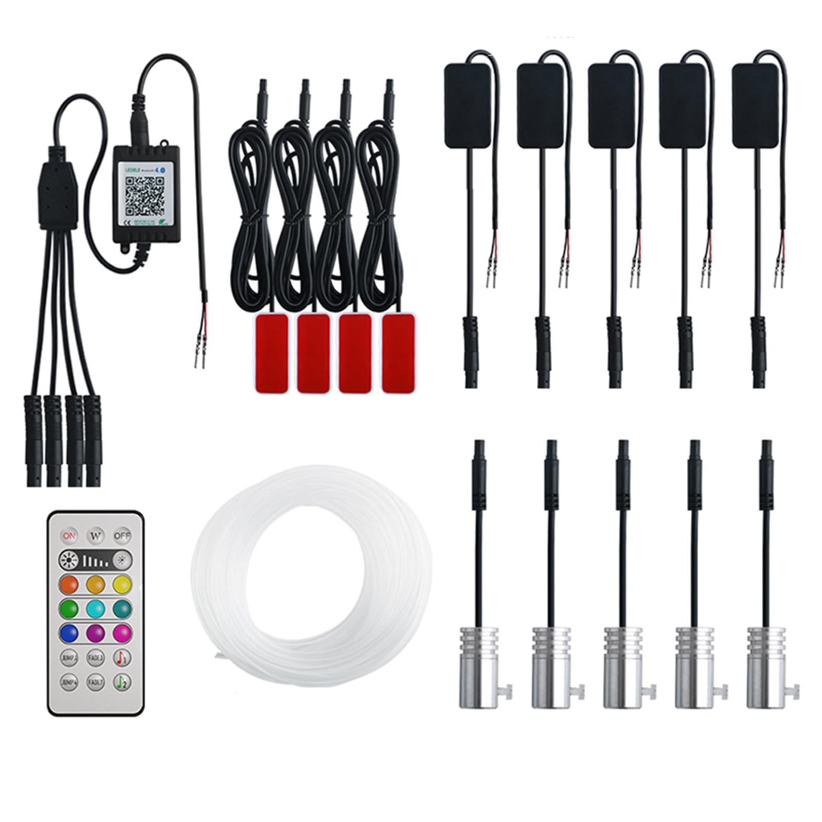 Tira De Luces LED para Interior De Coche, 9 En 1, Luz Ambiental, Atmósfera De Coche, Tira De Luz RGB, Accesorios De Barra LED, Kit De Decoración De Salpicadero De Puerta Interior