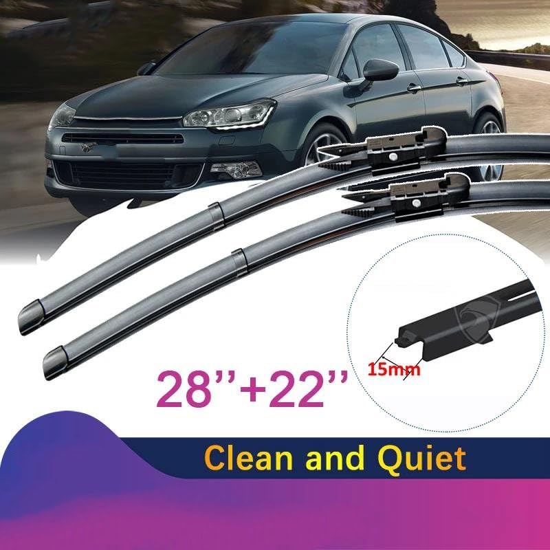 Essuie-glaces Pour Citroën C5 (2008-2016) – 2 Pièces, Caoutchouc Naturel – Silencieux, Résistants – Améliore La Visibilité - 2