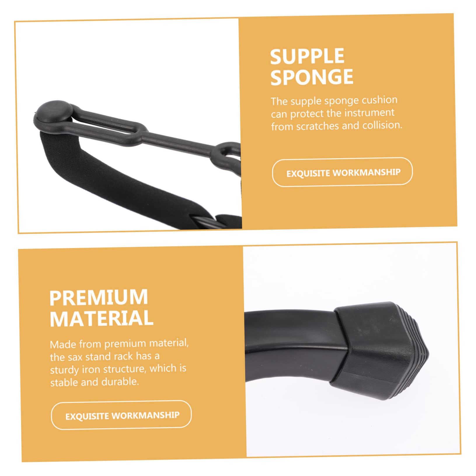 ifundom Supporto per Sassofono Tenore Supporto Pieghevole in Ferro Accessorio per Sassofono Espositore Stabile per Case e Negozi di Strumenti Musicali