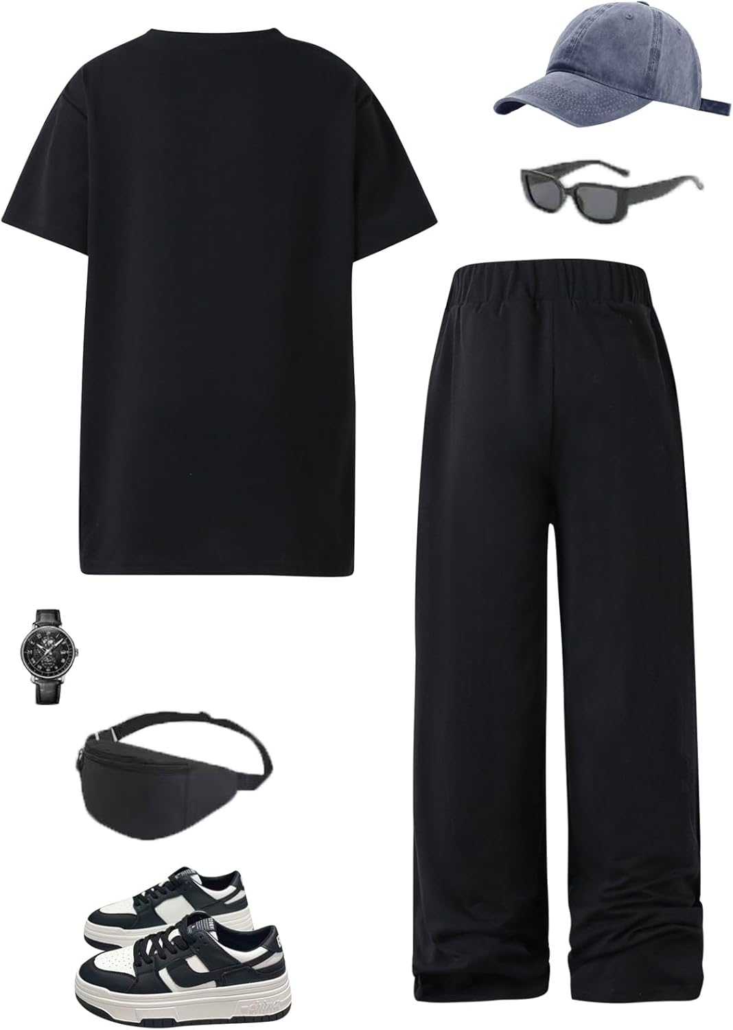 Kids Tween Boy Summer Casual Clothing Set Minimalist Solid Crewneck T-Shirt + Solid Straight-Leg Pants - Image 6