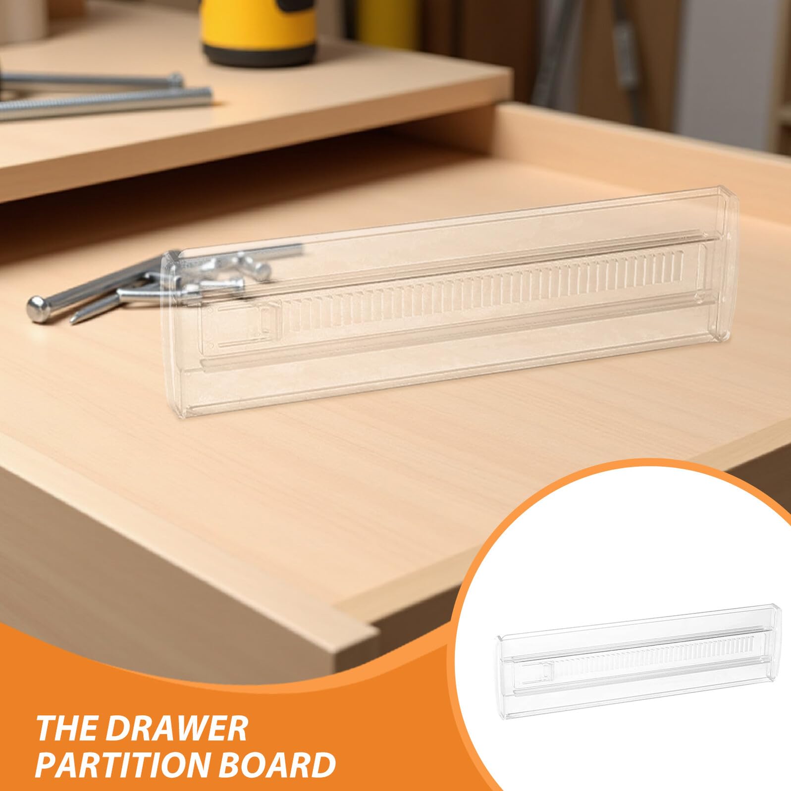 Healeved Divisori per Cassetti Espandibili Regolabili in Plastica Trasparente, Set da 4 Pezzi, Organizzatori per Cucina, Guardaroba e Armadio, Divisori per Vestiti e Utensili,