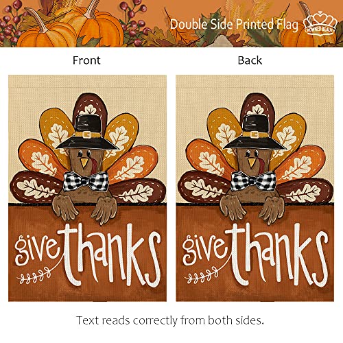 Crowned Beauty CF1019-12 Fall Thanksgiving Garden Flag 12X18 Inch Double Sided thumb #4