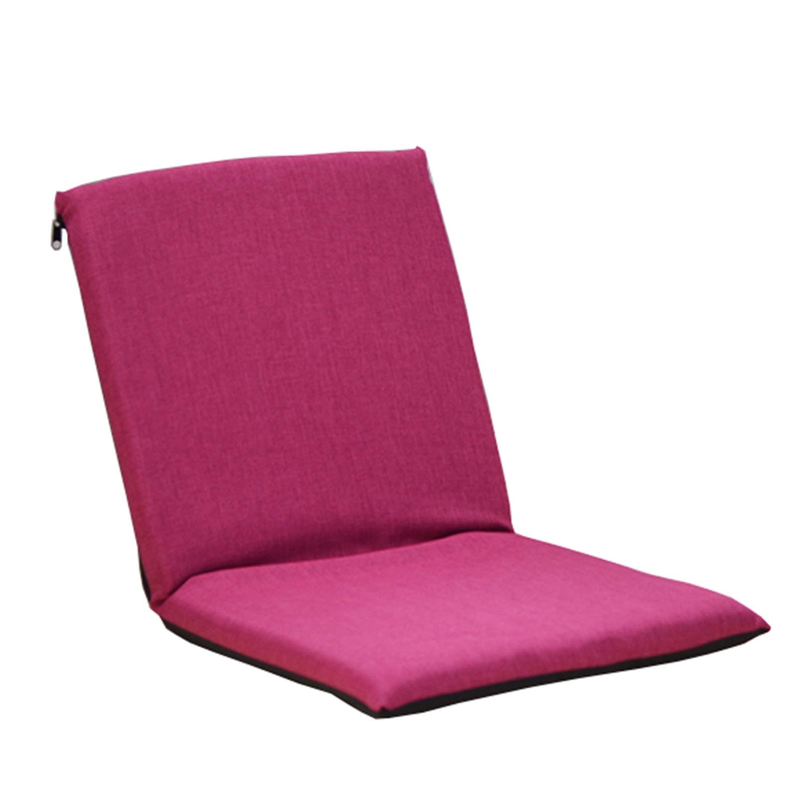 Sillón Reclinable Ajuste de 6 velocidades Sofá pequeño Individual Fácil de Limpiar Sillón Dormitorio Sala de Estar Almohadilla Plegable Sillon Relax (Color : Rose Red)