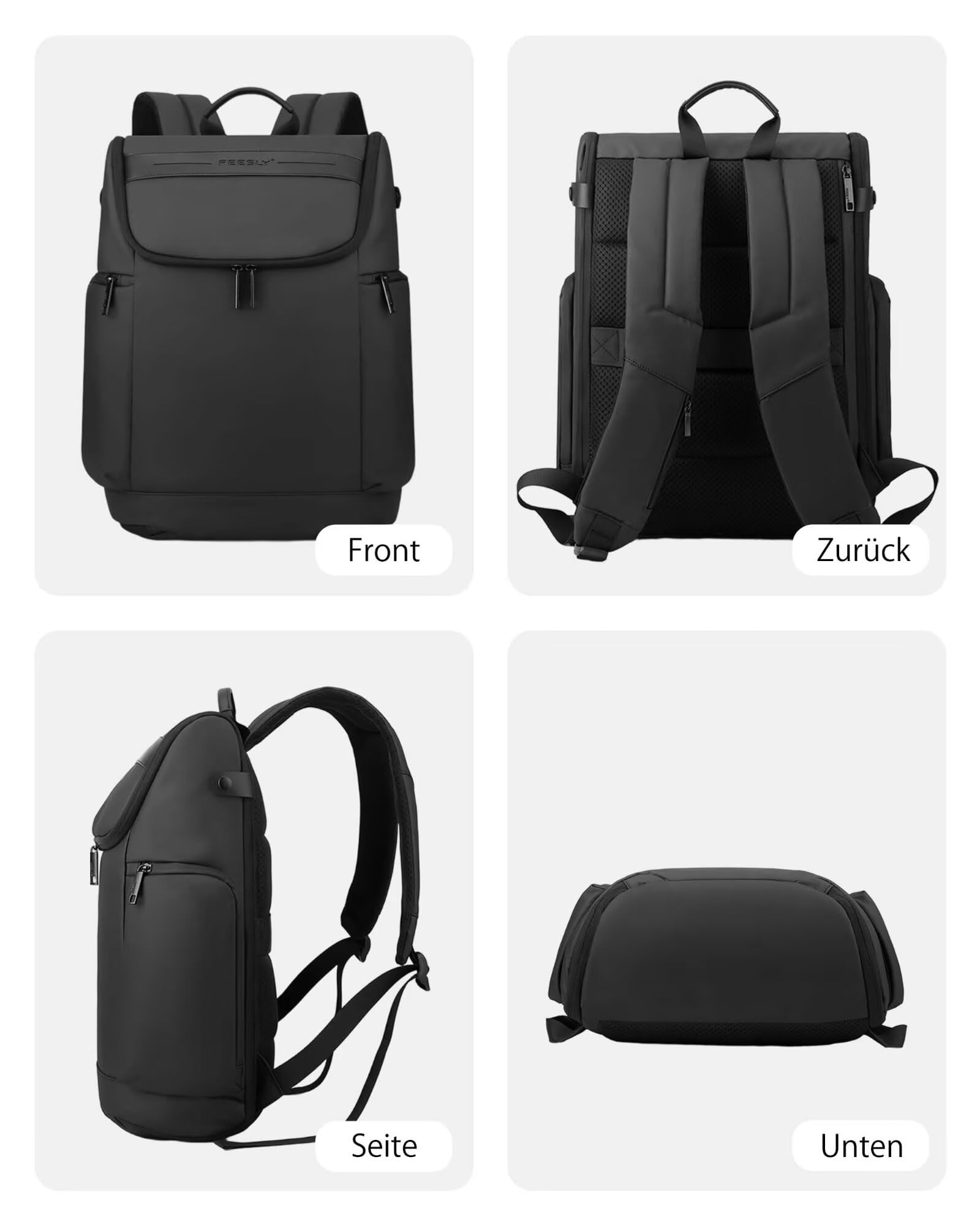 Mochila Hombre Mujer Impermeable Mochila Portatil 15.6 con Puerto USB Mochilas Antirrobo Casual Mochilas para Portatil Para los estudios Viaje