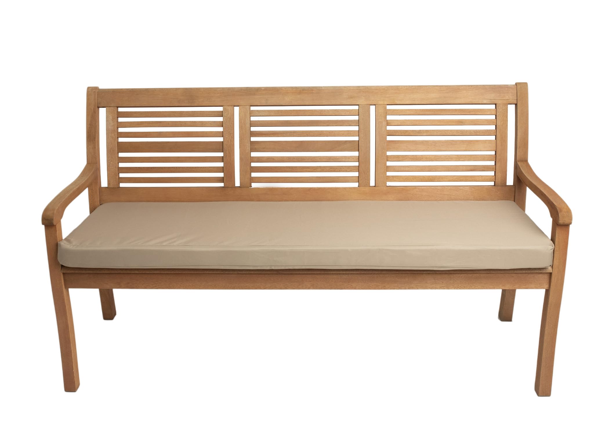 Fodera per cuscino da panca da giardino resistente alle intemperie Beige 150x50x7cm