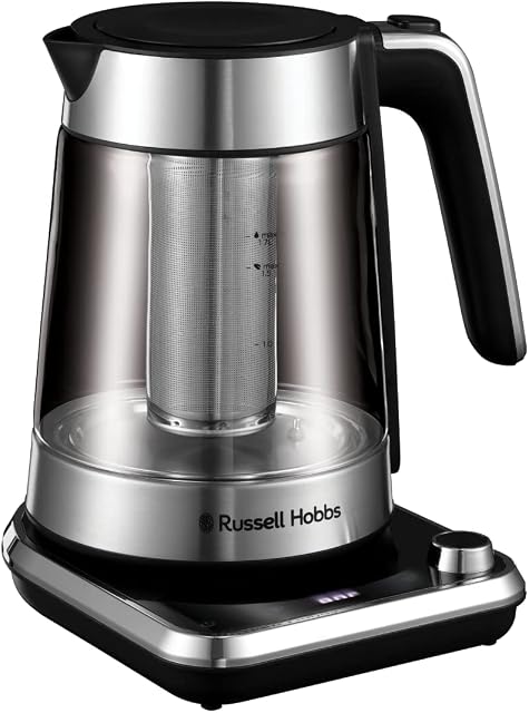 Russell Hobbs 26200 Attentiv Electric Kettle - Variable Temperature (40°C-100°C) with Infuser Basket and Touch Screen Controls, 1.7 Litres, Stainless Steel