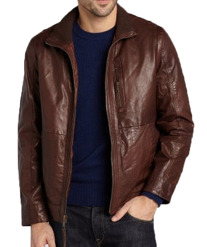 Leather Junction Giacca da Uomo in Vera Pelle di agnello morbida firmata per Uomo NLJUK407