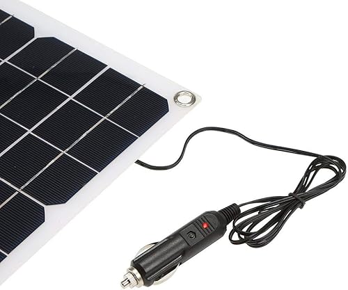 Miniatura 7 de Lixada Cargador de panel solar, puerto USB, portátil, de alta potencia, panel solar monocristalino, dispositivos USB, cargador y línea de clip de
